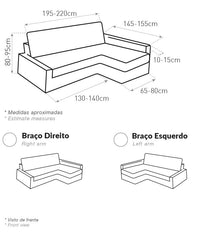 Capa para Sofá Multi-Elástica Chaise Longue Friheten sem Braço