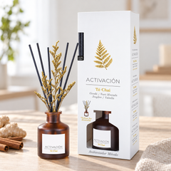 Difusor Mikado Chá Chai com Flor Decorativa