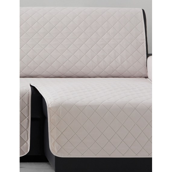 Capa de Sofá Chaise Longue Acolchoada (Cor Pastel) - 13 Capa de Sofá Chaise Longue Acolchoada (Cor Pastel) - 13