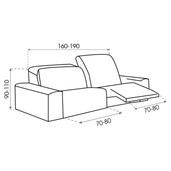 Capa de Sofá Relax Bi-Elástica Milan 2 Lugares - 28