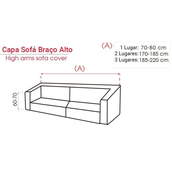 Capa para Sofá Klippan e Braços Altos Bi-Elástica Milan - 18