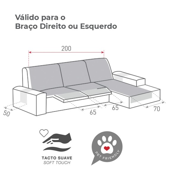 Capa Acolchoada Chaise Longue com Relax - 16