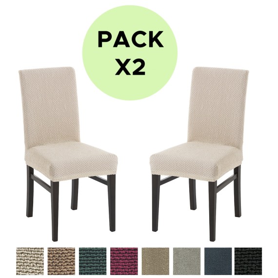 Capas de Cadeira Encosto Bi-Elásticas Milan (x2) - 1 Capas de Cadeira Encosto Bi-Elásticas Milan (x2) - 1