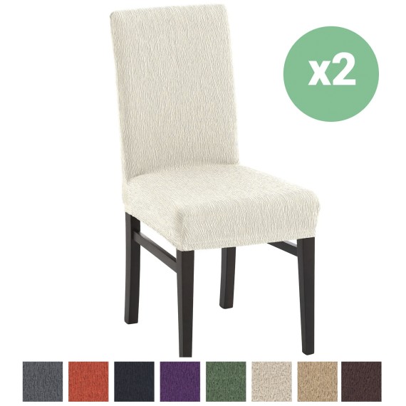 Pack de 2 Capas de Cadeira Encosto Elásticas Teide - 1