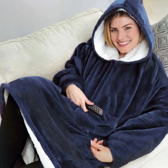 Hoodie Capuz Oversized com Mangas - 1