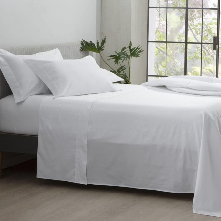 Jogo Lençóis de Cama Branco 100% Algodão