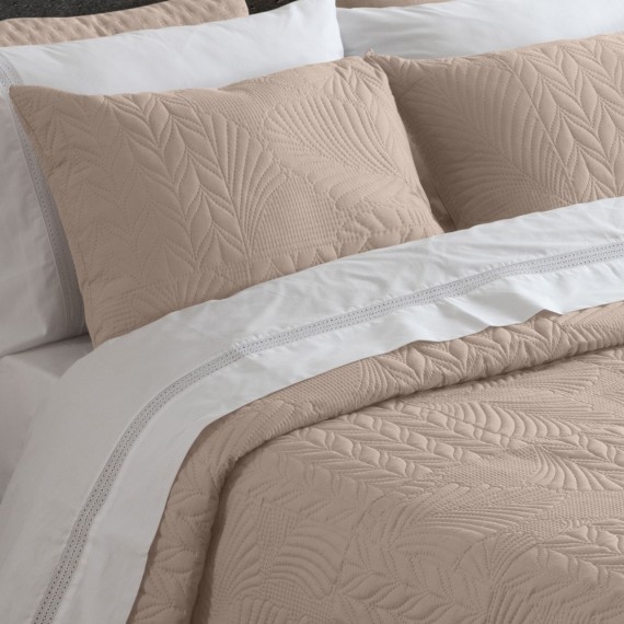 Colcha com Padrões em Cores Lisas com Almofadas