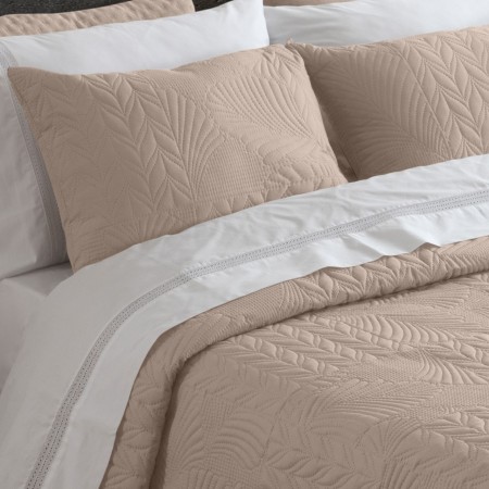 Colcha com Padrões em Cores Lisas com Almofadas