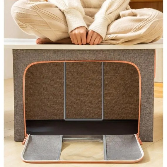 Caixa organizadora dobrável e empilhável