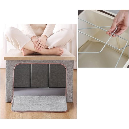 Caixa organizadora dobrável e empilhável