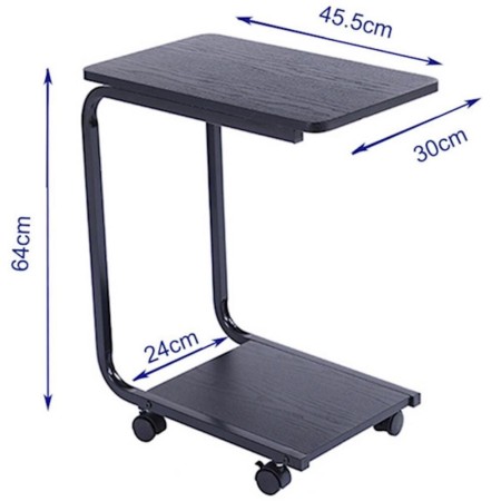 Mesa Portátil de Apoio com Rodas