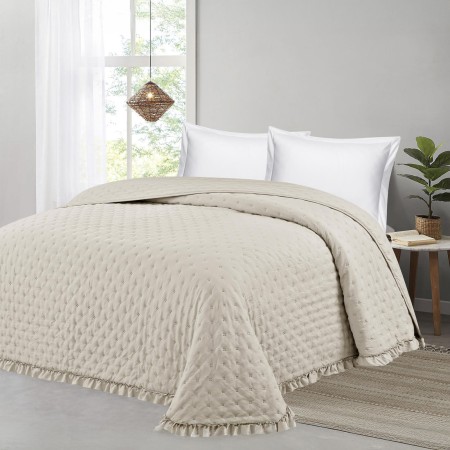 Aurora – Colcha Acolchoada com Acabamento em Folho