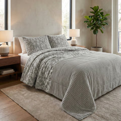 Edredon Premium Jacquard & Sherpa - Damasco